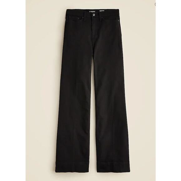 NWT J. Crew Denim Trouser In 1996 Semi-Stretch Women's Jeans Black 28T - Picture 3 of 13
